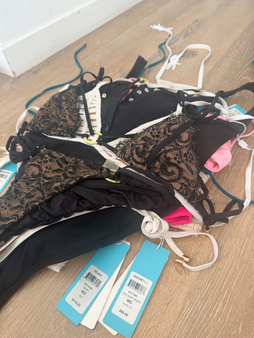 BEACH BUNNY SWIMWEAR - BIKINI BUNDLE, SIZE MEDIUM